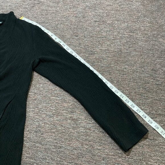 Eileen Fisher Jacket Blazer Women's Small Black Textured Ribbed Made in USA - Picture 10 of 11